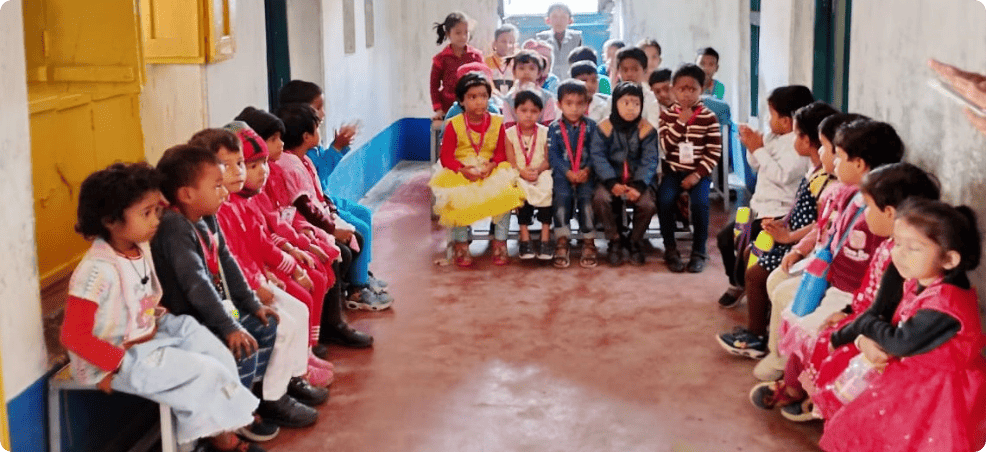 Kids in creative play session
